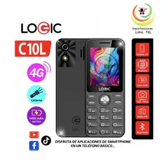 LOGIC - CELULAR BASICO C10L 4G PANTALLA 2.4" Que Te Conecta a Tus Redes Sociales Favoritas