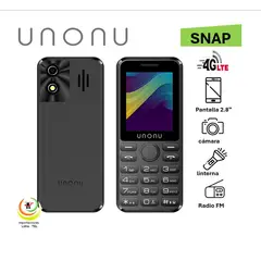 UNONU - CELULAR BASICO SNAP BAR PHONE 4G PANTALLA 2.4"
