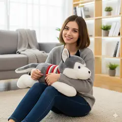 GENERICO - Peluche de Perro Siberiano Mediano