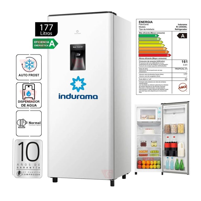 Refrigeradora Ri-289dbl Autofrost 177l Blanco Blanco