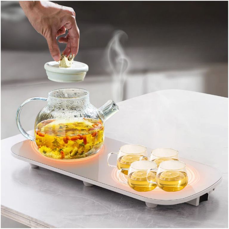 Bandeja Calentadora Eléctrica temperatura gradual Set 1 Jarra 4Vasos B
