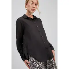 BANATY - BLUSA CON ABERTURA LATERAL CECILE MANGA LARGA DE MUJER