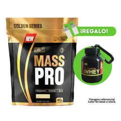 LEVEL PRO - PROTEÍNA MASS PRO 12 LB VAINILLA + PORTAPROTEÌNA
