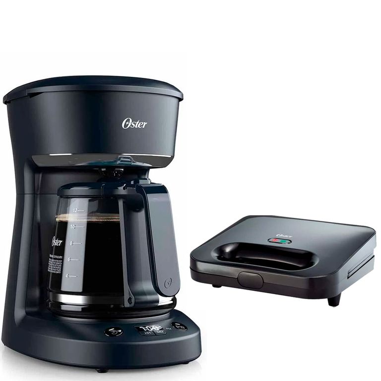 Cafetera Programable 12 Tazas BVSTDCP12B Sandwichera CKSTSM2885