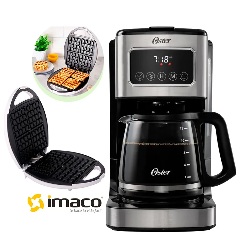 Combo Cafetera Programable BVSTDC4403 + Waflera Imaco