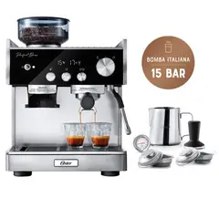 OSTER - Cafetera BVSTEM7400 para Espresso con Molinillo Inteligente