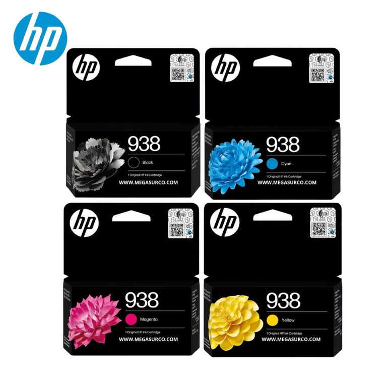 KIT 4 CARTUCHOS 938 PARA OfficeJet Pro 9110/9120/9130/9720/9730