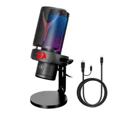 REDRAGON - Micrófono Fenris GM301 RGB Cardioide para Streaming