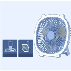 GENERICO - Foco Ventilador portátil Operación silenciosa AZUL