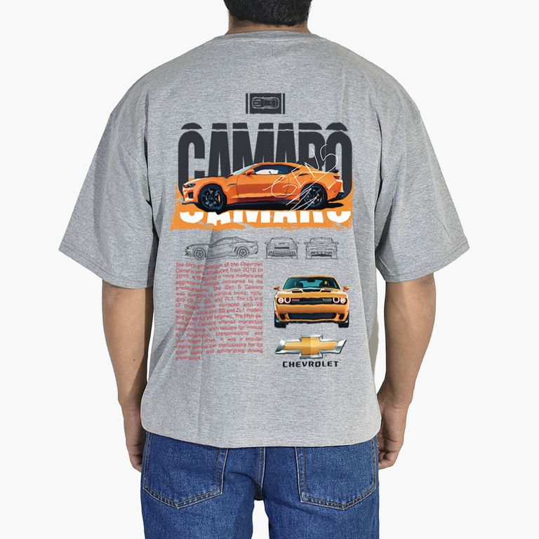 Polo Oversize Algodón Plomo Claro Modelo Camaro