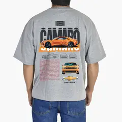 YONISTERS CLOTHING - Polo Oversize Algodón Gris Claro Modelo Camaro