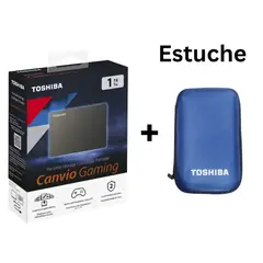 TOSHIBA - Disco Duro Externo 1 TB Canvio Gaming Negro + Estuche Funda