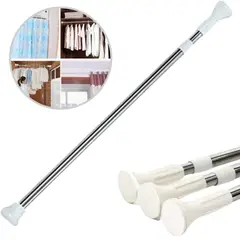 GENERICO - BARRA DE PRESIÓN AJUSTABLE PARA CORTINA DE DUCHA BAÑO Y COCINA