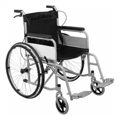 U BUY - Silla De Ruedas Ligera Plegable Con Descansapies Color Negro