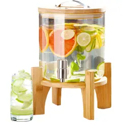 GENERICO - Dispensador de bebida 5 Lt  con base de madera