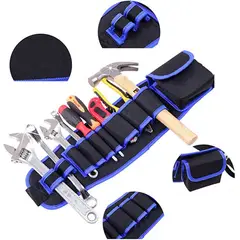 GENERICO - BOLSA DE HERRAMIENTAS AZUL CON CINTURÓN DE TELA