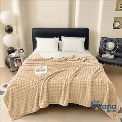 CASATEX - Manta Antialérgica Piel de Oso Queen Beige