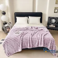 CASATEX - Manta Antialérgica Piel de Oso Queen Lila