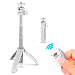 ULANZI - Trípode Palo Selfie Stick MT-08 + Disparador Bluetooth Blanco