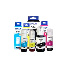 GENERICO - PACK DE TINTAS EPSON T504 NEGRO CYAN MAGENTA Y AMARILLO SIN CAJA