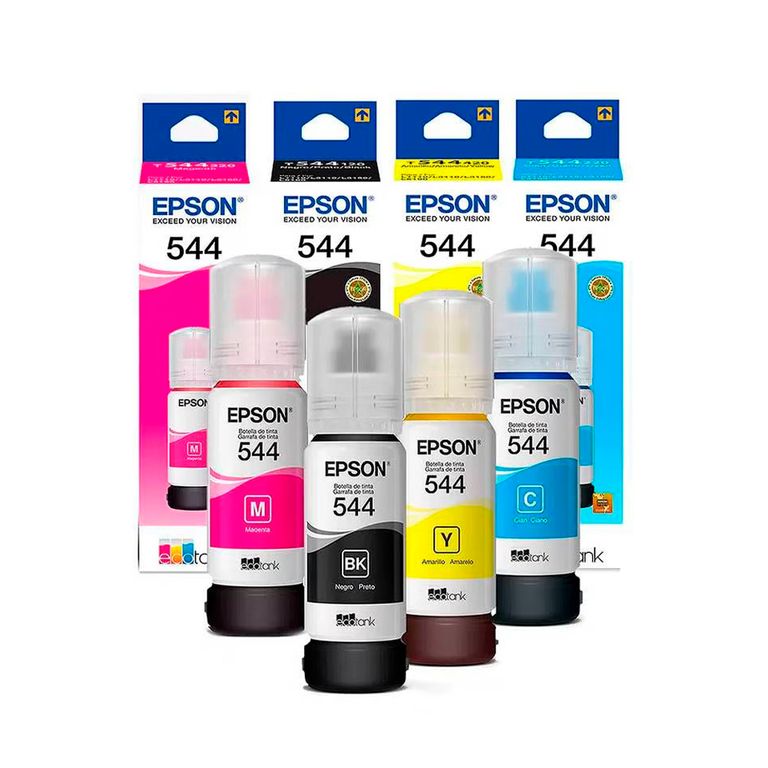 PACK DE TINTAS EPSON T544 NEGRO CYAN MAGENTA Y AMARILLO