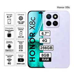 HONOR - Celular X8c 8GB Ram 256GB Color Púrpura