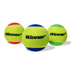 WINNER - PELOTA DE TENIS 3 UNIDADES TRICOLOR