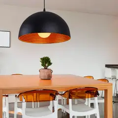 GENERICO - Lámpara Colgante Campana Black Led