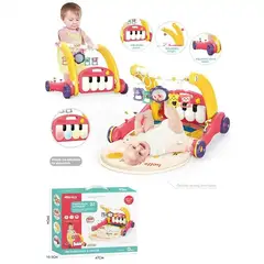 BIBI - ANDADOR GIMNASIO CAMINADOR PARA BEBÉ CON PIANO 2 EN 1 ROjO