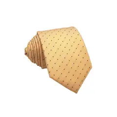 CHRISTIAN ARMAND - Corbata con Puntos Dorado Cálido Formal Slim Fit
