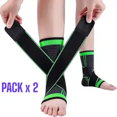 OEM - Pack2 Tobillera Deportiva Ajustable Vendaje Velcro