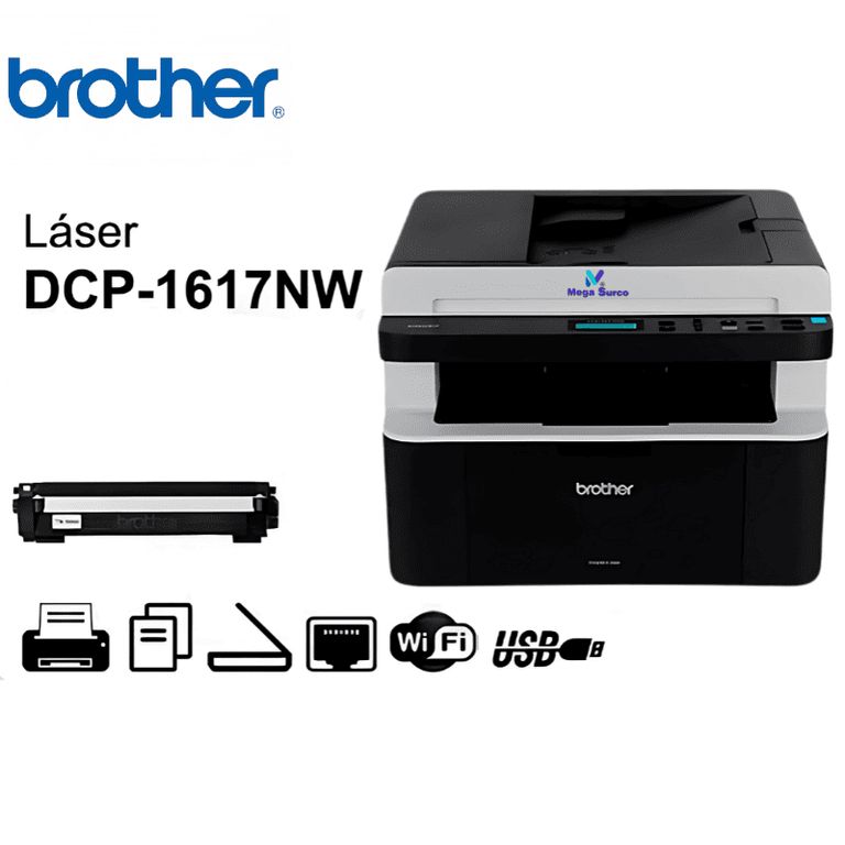 Impresora Multifuncional Laser Monocromática DCP-1617NW