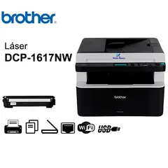 BROTHER - Impresora Multifuncional Laser Monocromática DCP-1617NW