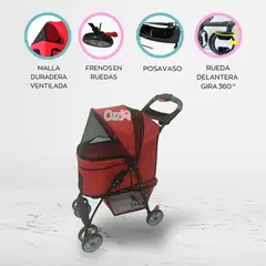 GENERICO - Coche para mascota «PET» Red