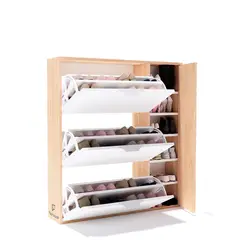 NACIONAL - Zapatera de melamina 34 pares - LINDOR Panela con F/Blanco