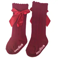 GENERICO - Medias largas niña - Lazo - Rojo