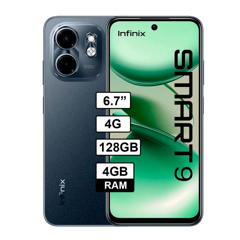 Celular smart 9 4GB - 128GB Color Negro