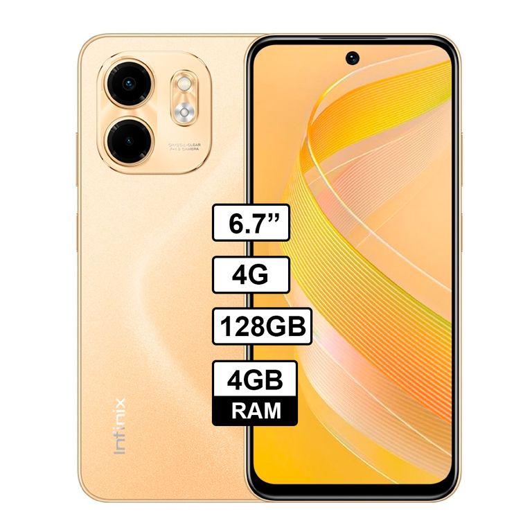 Celular smart 9 4GB - 128GB Color Dorado