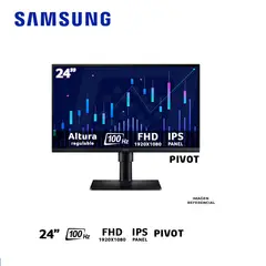 SAMSUNG - Monitor plano Essential Monitor S4 24 FHD IPS 100Hz HDMI DP