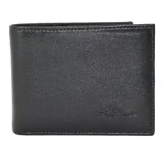 PAUL HARRIS - Billetera Para Hombre de Cuero con sencillero - Negro