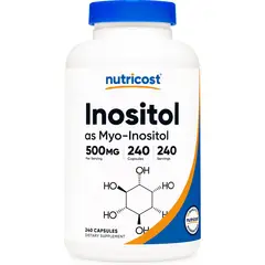 NUTRICOST - Inositol en forma de Myo Inositol 500 mg 240 cápsulas