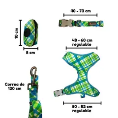 GENERICO - Pechera Para Mascota 4 Piezas - Talla L - Verde