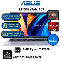 ASUS - Laptop VivoBook 15 M1502YA-NJ107 AMD Ryzen 7 -RAM 16 GB SSD 512 GB