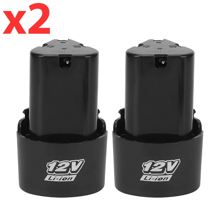 02 Bateria 12V Recargable Litio Taladro Atornillador Pulidora