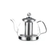 GENERICO - Tetera de vidrio con infusor de acero 1000 ml