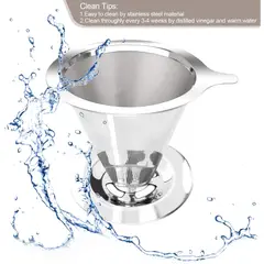 GENERICO - DRIPPER V60 de acero 1 -2 Tazas