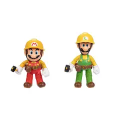 NINTENDO - Super Mario Bros Pack 2 Mario y Luigi Constructor 10.5 cm