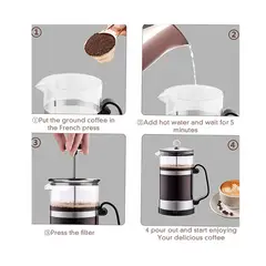 GENERICO - Cafetera de prensa acero 350 ml