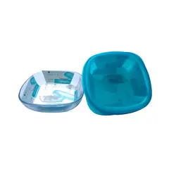 LIBBEY - Tazón de vidrio 4 cup con tapa de plástico serve