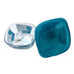 LIBBEY - Tazón de vidrio 6.2 cup con tapa de plástico serve